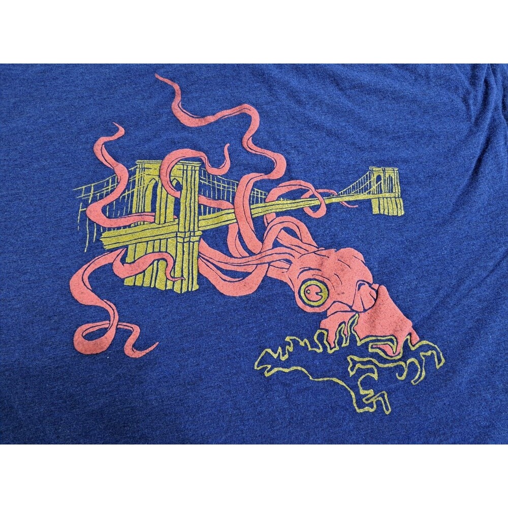 Brooklyn Bridge Squid Graphic Tee Men's XL Tshirt Shirt Gnome Enterprises Shirt